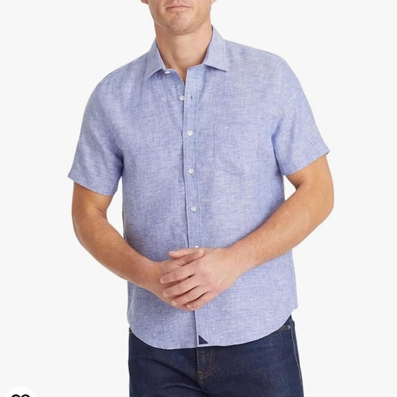 UNTUCKit Cameron Linen Shirt Men L Black Button Up Wrinkle Resistant - Picture 1 of 7
